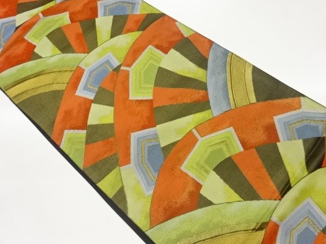 片輪車尽くし模様織出し袋帯